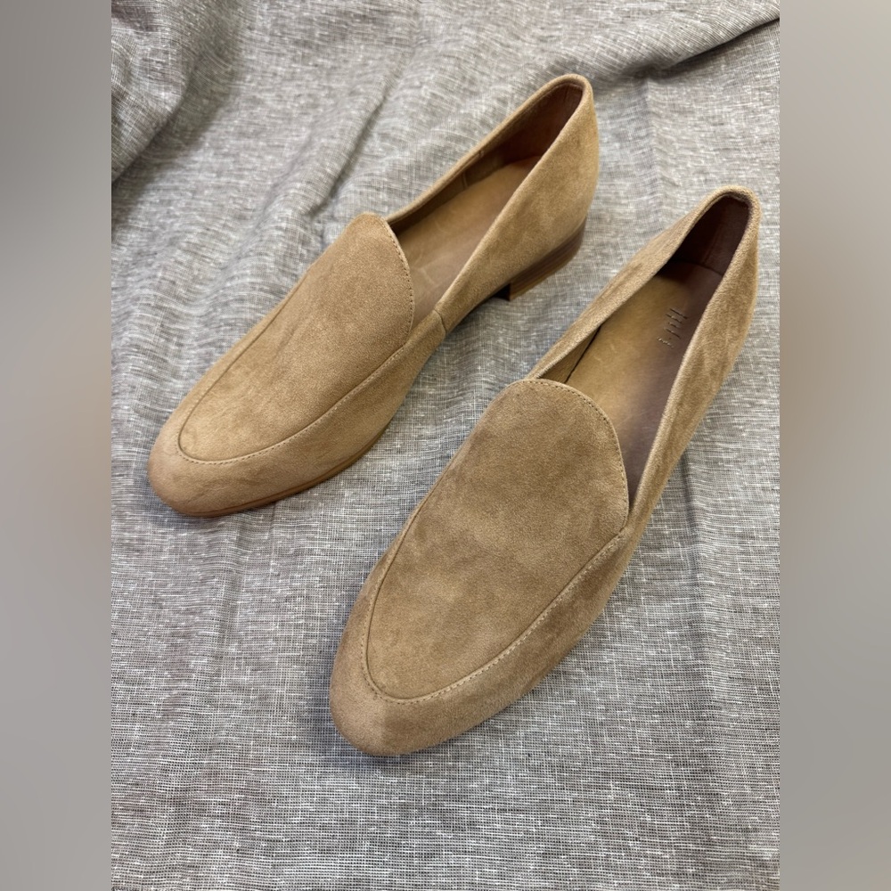 J. Jill Tan Suede Flats with Classic Slip-On Design - Picture 1 of 6